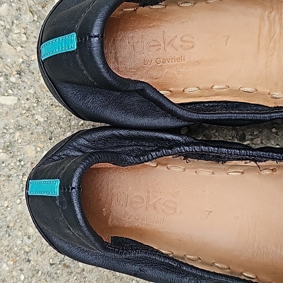 TIEKS by Gavrieli Slip-On Ballet Flats Shoes Black Leather Flat black leather 7 - Picture 2 of 9